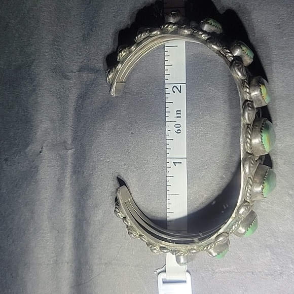 Real Navajo Turquoise 15 Stone Cuff - Picture 6 of 11